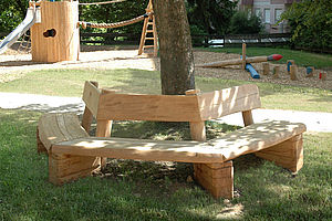 Semi-circular Bench with Backrest ID150 24.10.02.3