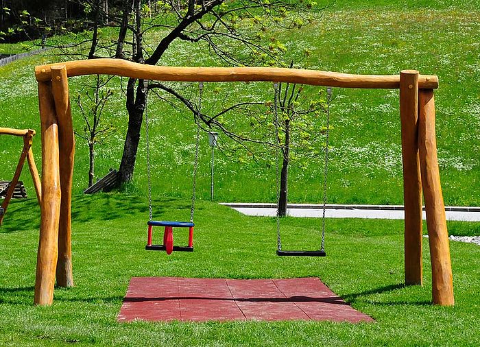 Double Swing - Soft seat and Toddler seat 200 1.03. made of Robinia Wood