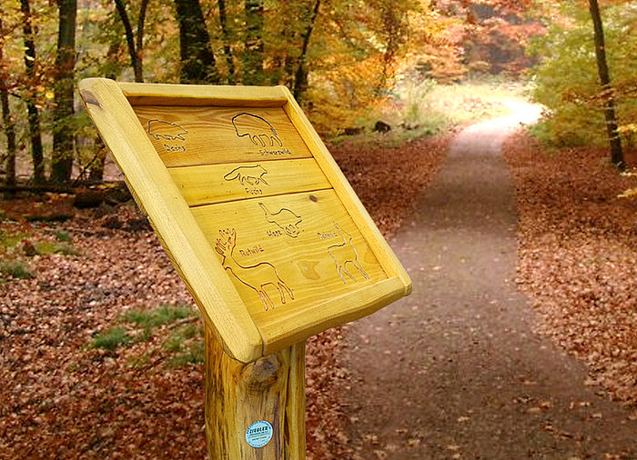 Information board – made of Robinie wood