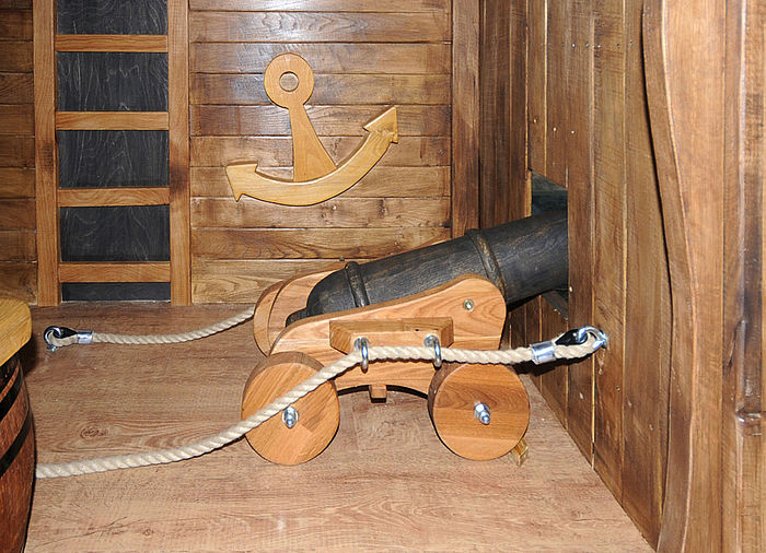Decoration for the corner seats as theme pirate ships