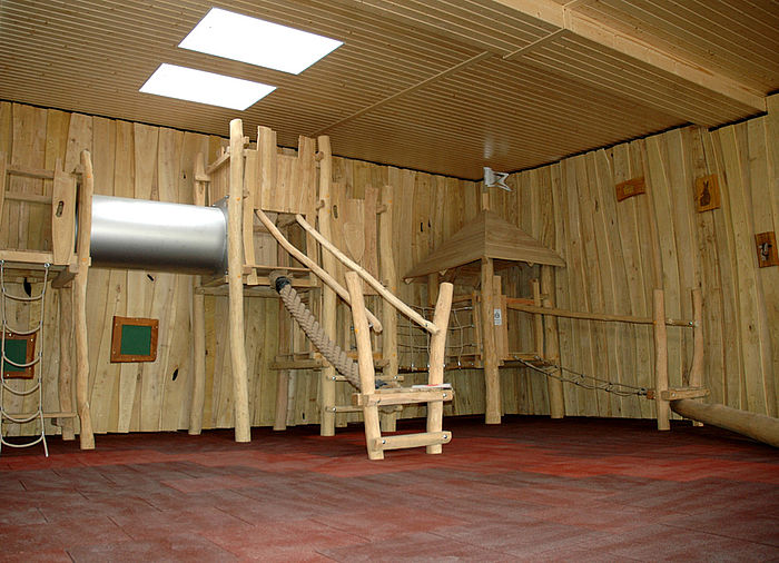 Indoor wooden playground