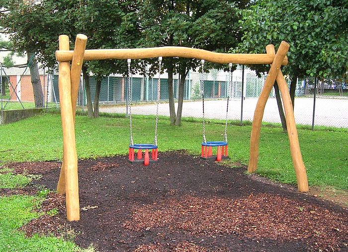 Toddler-Double Swing 250 with two toddler seats for public palygrounds