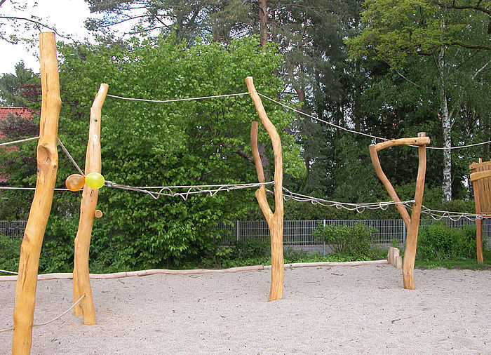 Playground Rope and Climbing Course with  High Rope Course
