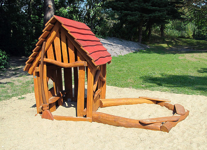 Playhouse with sandpit